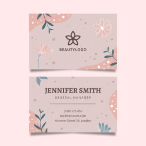 Beauty salon double sided business card