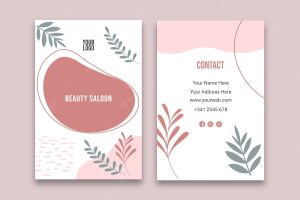 Beauty saloon double-sided businesscard v