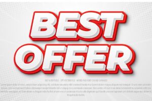 Best offer 3d style editable text effect
