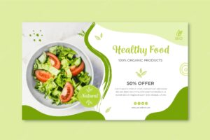 Bio and healthy food banner