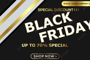Black friday sale discount promo offer poster