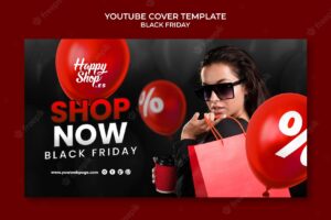 Black friday sales youtube cover template