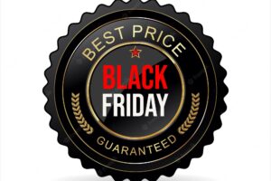 Black friday super sale and best price badge isolated on white background