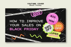Black friday youtube cover template