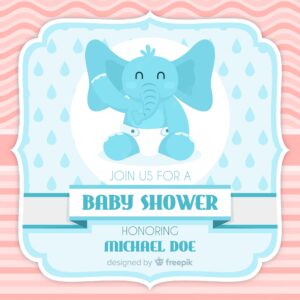 Blue baby shower design for boy