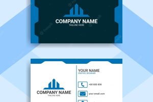 Blue elegant business card template