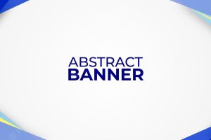 Blue and yellow abstract banner design