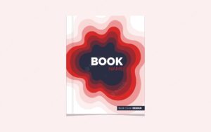 Book cover or flyer template with 3d abstract paper cut