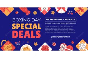 Boxing day event sale banner template