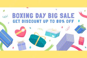 Boxing day event sale banner template