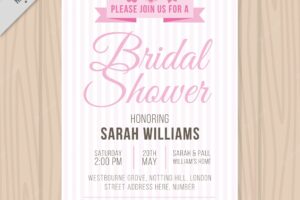 Bridal shower invitation in vintage style