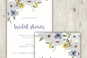 Bridal shower stationery set