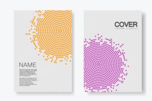 Brochure template with halftone