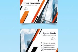 Buildings and sky design for business card