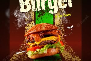 Burger food social media story