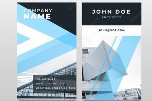 Business card abstract template with image