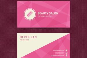 Business card for beauty salons and hairdressers