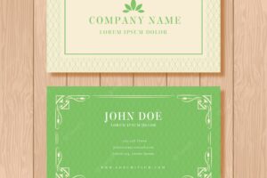 Business card template in elegant style