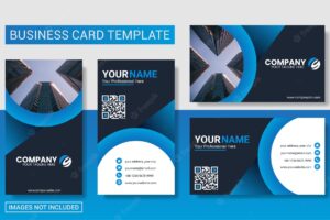 Business card template with shapes
