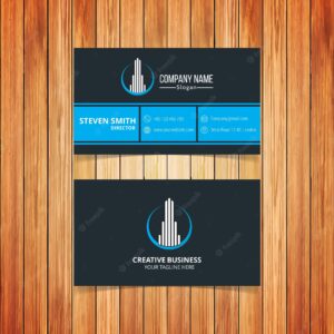 Business card with abstract building
