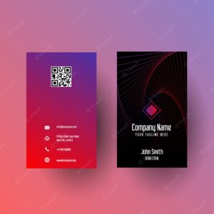 Business card with an abstract design