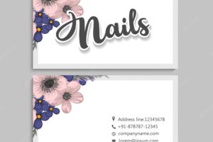Business card with beautiful flowers.