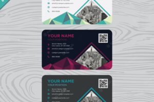 Business card with piramid shape
