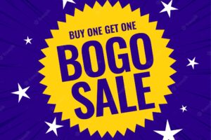 Buy one get one bogo sale modern banner design