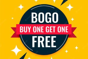 Buy one get one free marketing poster design