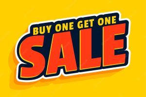 Buy one get one sale banner design