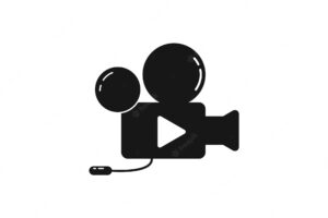 Camera movie logo vector template
