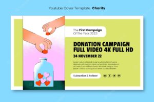 Charity foundation youtube cover template