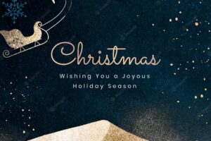 Christmas facebook post template, holiday greetings for social media vector