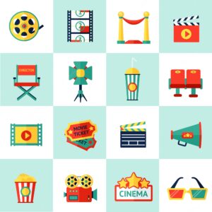 Cinema icon set