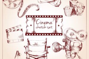 Cinema sketch set