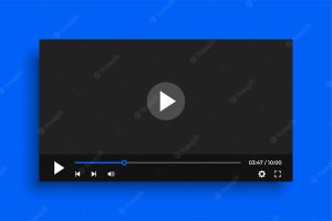 Clean video player template with simple buttons