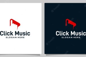 Click play video logo template design vector design concept creative symbol icon