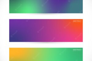 Collection of gradient simple background