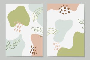Colorful abstract background with geometric shapes in pastel shades banner with modern design elements
