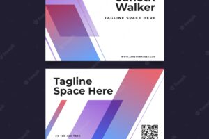 Colorful abstract business card design