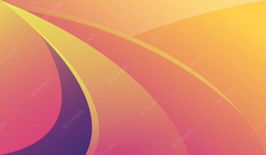 Colorful gradient background wave red yellow