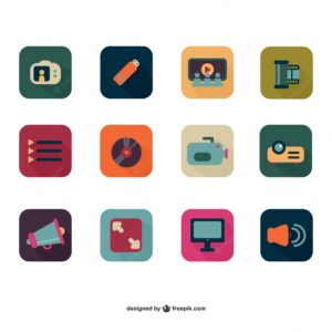 Colorful photo and video icons