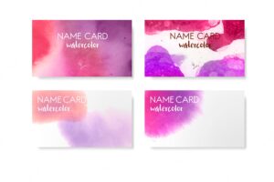 Colorful watercolor style card vector