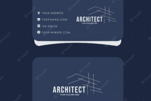 Construction builder building gold color banner and business card