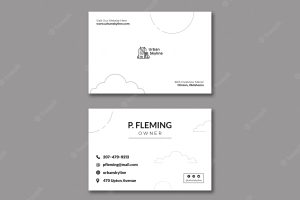 Construction project business card template