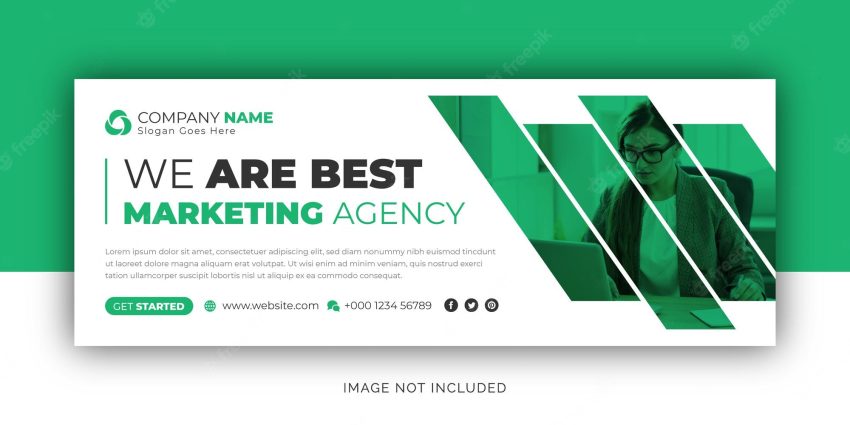 Corporate business agency social media web banner facebook cover flyer design template