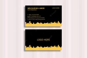 Corporate business card design vector