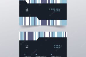 Creative business card template in flat design