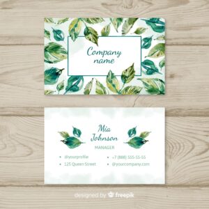 Creative business card with nature concept