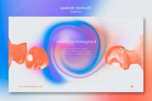 Creativity horizontal banner template with subtle gradient style